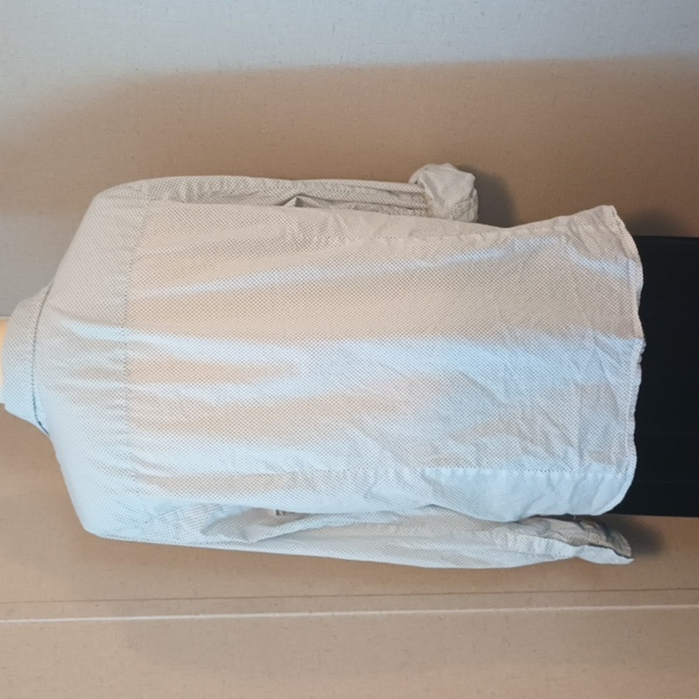 5/$20 Tommy Hilfiger XL white button down collared shirt with black polka dots. - Picture 5 of 6